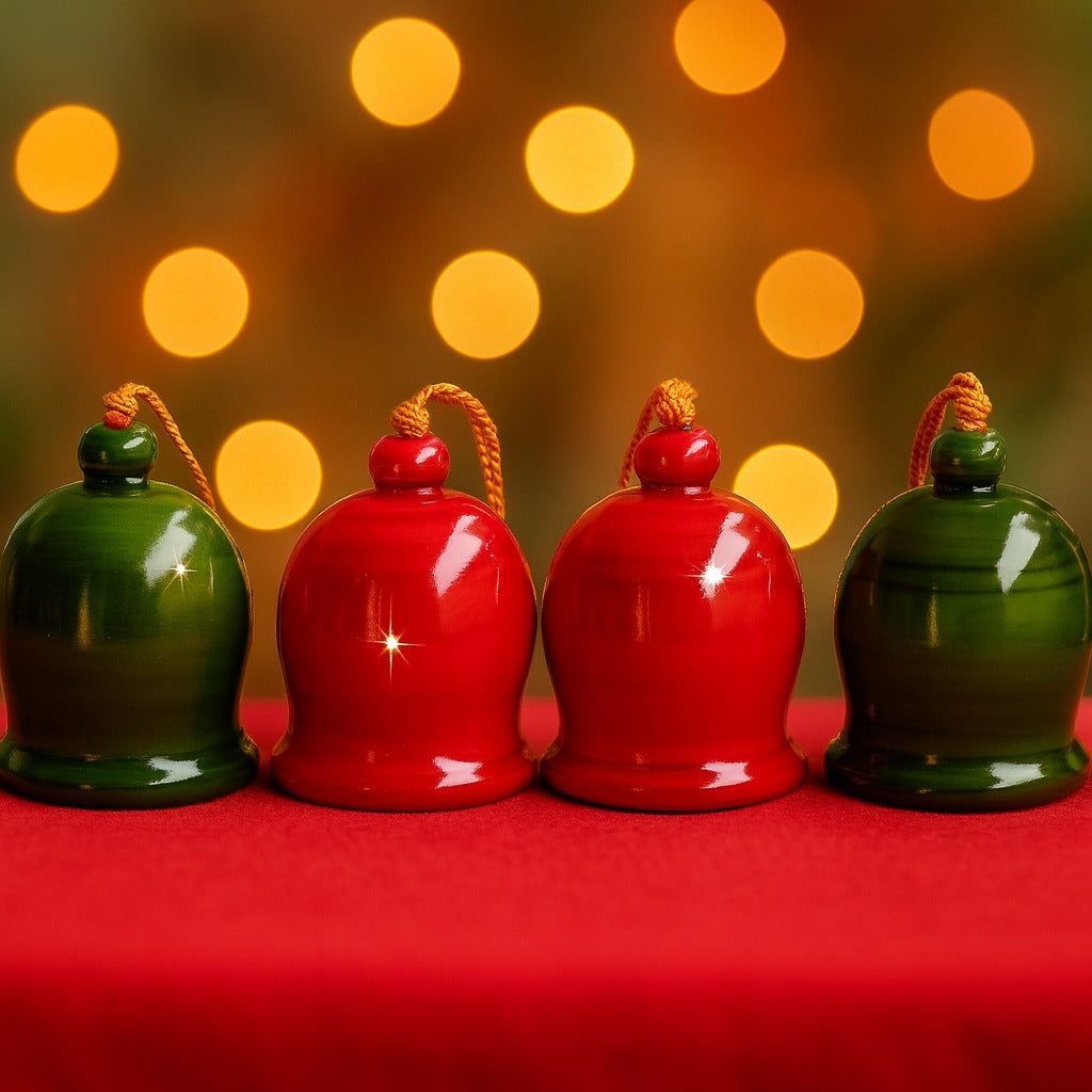 Wooden Bells Pairs | Christmas Gifting Décor | Set of 2