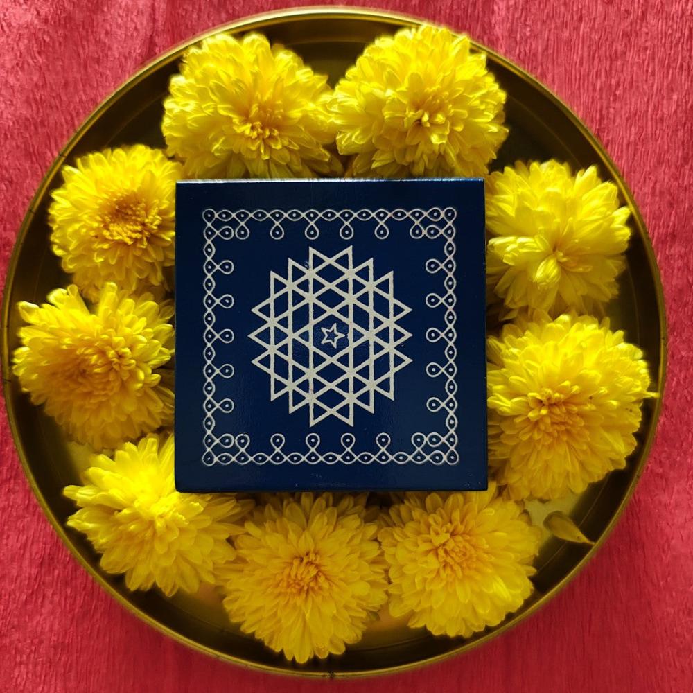 Diwali Hamper Peetha Set of 3 | Handcrafted Traditional Decor - WeToyToy Blue