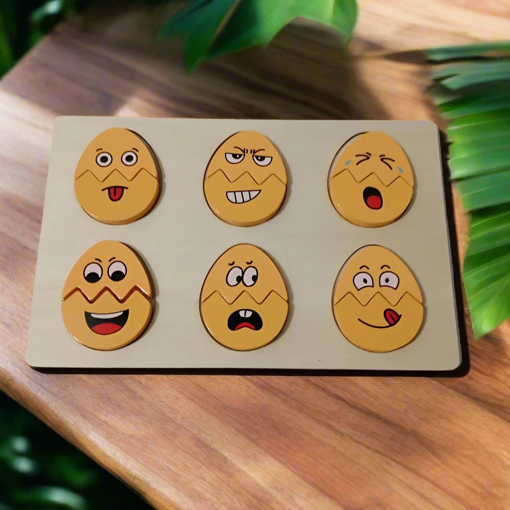 Expression Eggs Wooden Board Game | Emotion Recognition & Creative Play Toy - WeToyToy