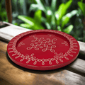 Rangoli Pooja Thali | Kolam Pooja Tray Décor Traditional - WeToyToy Brown