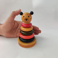 stacking toys wooden bear ring stacker