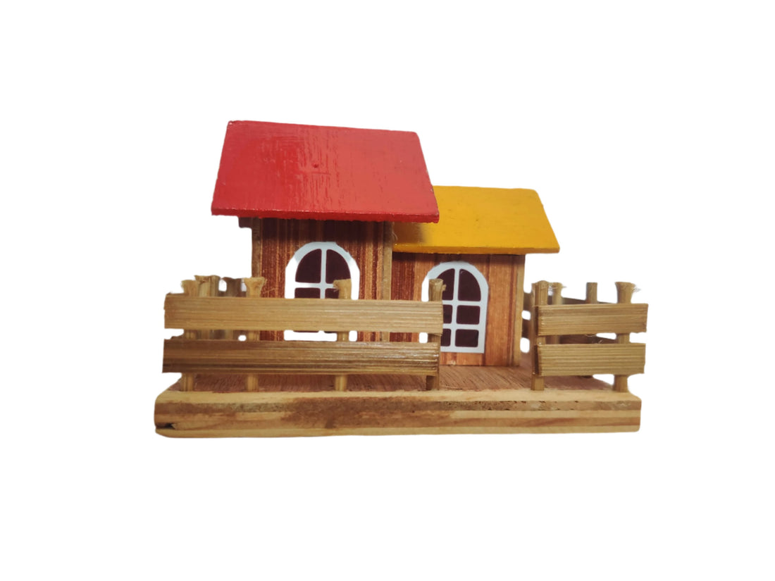 Wooden House Imaginative Play Décor Montessori - WeToyToy