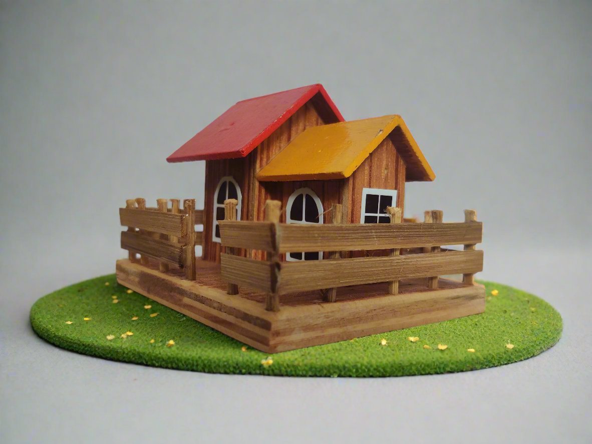 Wooden House Imaginative Play Décor Montessori - WeToyToy