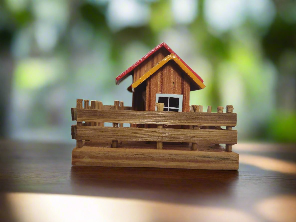 Wooden House Imaginative Play Décor Montessori - WeToyToy