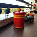 Wooden Jar with Lid Décor Gifting Non Toxic Paint | Eco friendly - WeToyToy Red