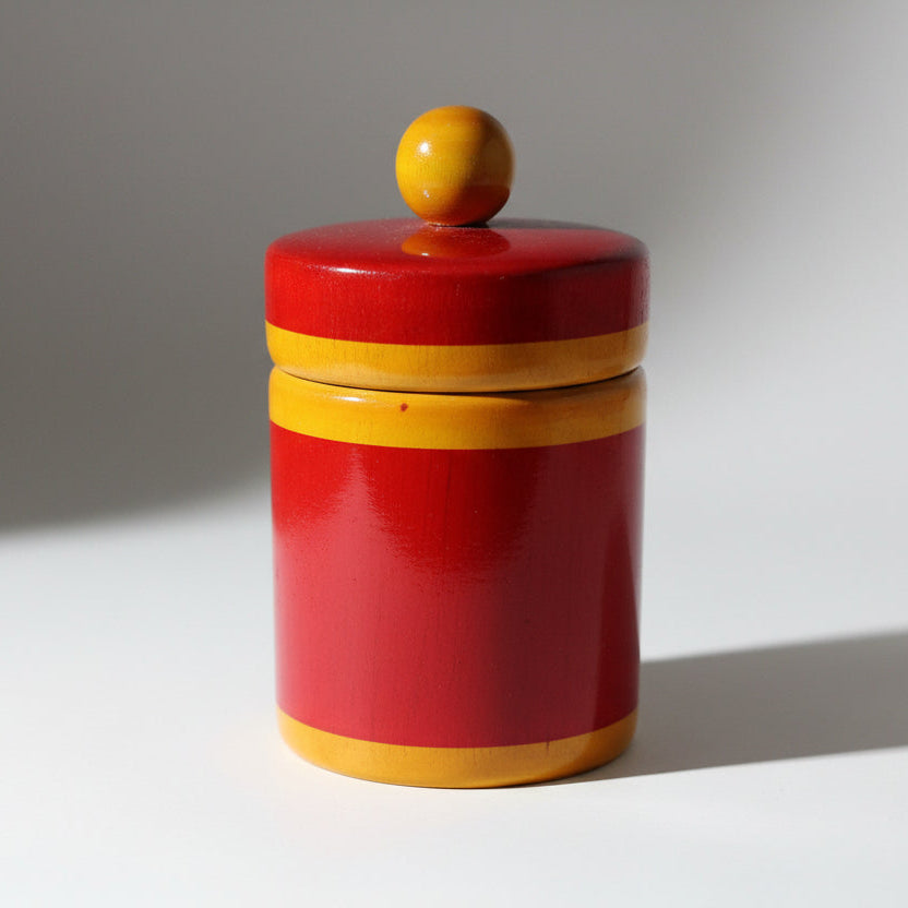 Wooden Jar with Lid Décor Gifting Non Toxic Paint | Eco friendly - WeToyToy Red