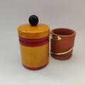 Wooden Jar with Lid Décor Gifting Non Toxic Paint | Eco friendly - WeToyToy Yellow