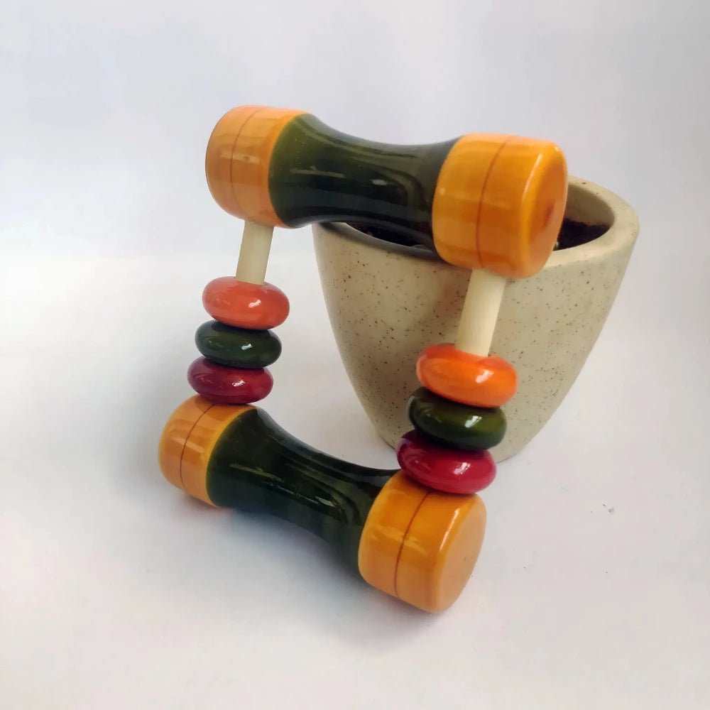 Wooden Loop Abacus Rattle for baby Non - Toxic Montessori - WeToyToy